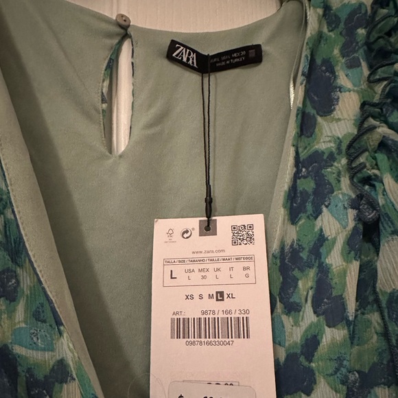 NWT ZARA FLUID PRINTED LONG JUMPSUIT Size L - Picture 8 of 9